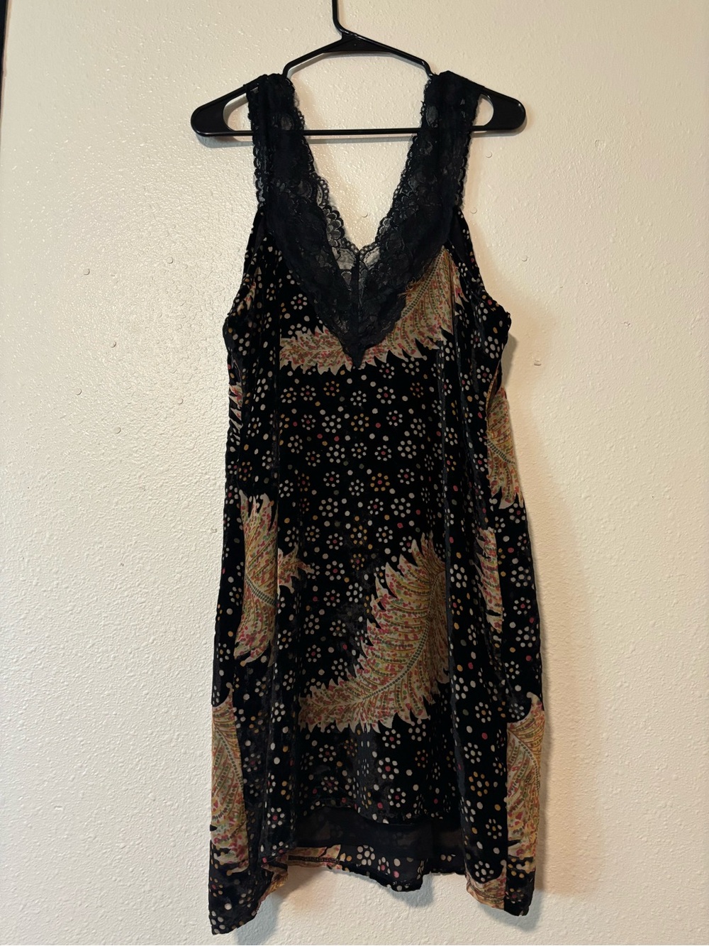 Nasty Gal Paisley Lace Mini Dress in Black US 14